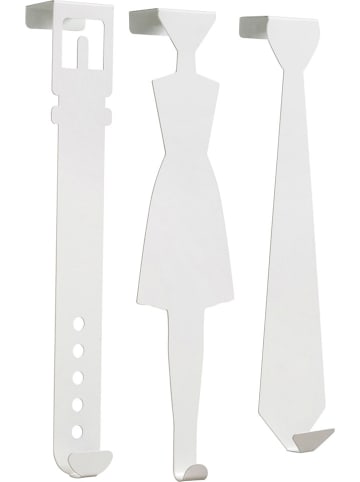 heine home 3er-Set: Türhaken in Weiß - (B)7 x (H)40 x (T)5 cm