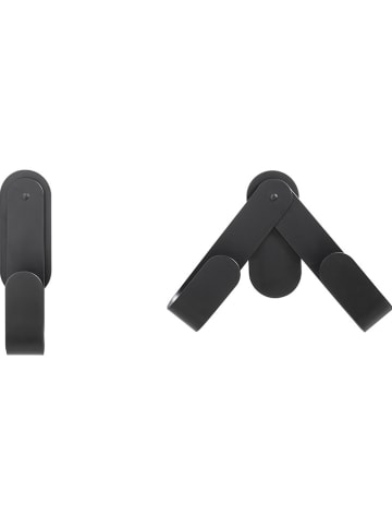 heine home 2er-Set: Haken in Schwarz - (B)5 x (H)18 x (T)6,5 cm