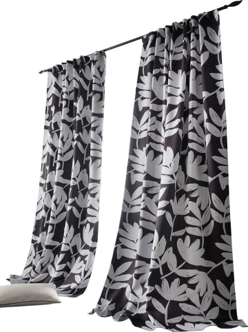 heine home Verdunklungsschal in Schwarz/ Weiß