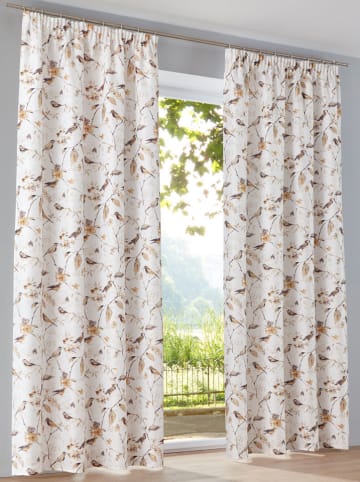 heine home Zasłona dekoracyjna w kolorze biało-jasnobrązowym