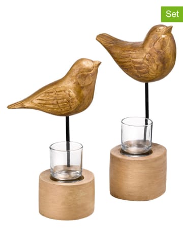 heine home 2er-Set: Windlichter in Gold