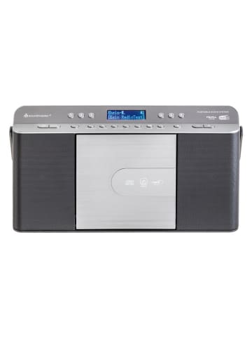 heine home Radio w kolorze srebrno-antracytowym - 31,7 x 21 x 6,5 cm