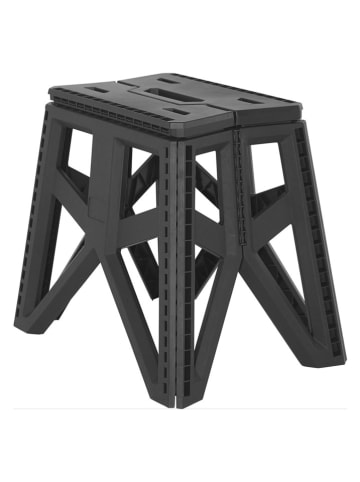 heine home Hocker składany w kolorze czarnym - 39 x 33,5 x 27,5 cm