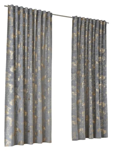 heine home Dekoschal in Grau/ Gold