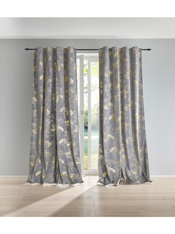 heine home Dekoschal in Grau/ Gold