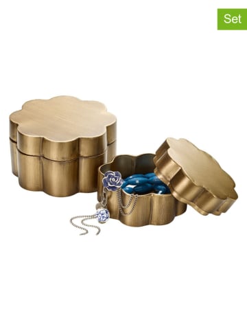 heine home 2er-Set: Aufbewahrungsdosen in Gold