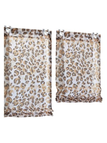 heine home Raffrollo in Creme/ Braun