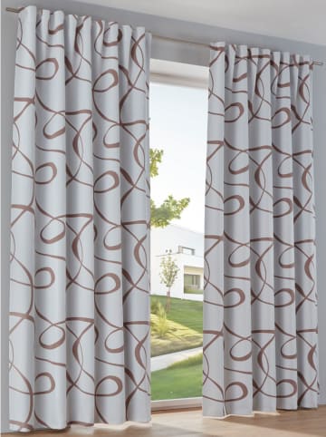 heine home Verdunklungsschal in Weiß/ Hellbraun