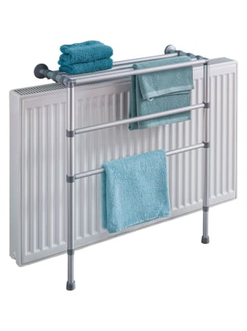 heine home Uchwyt w kolorze srebrnym na ręczniki - 66 x 62 x 24 cm