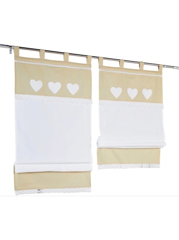 heine home Raffrollo in Weiß/ Beige