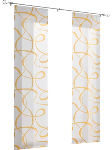 heine home Schiebevorhang in Weiß/ Orange