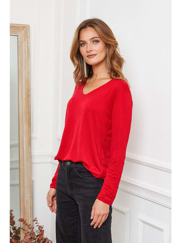 Joséfine Wełniany sweter "Abi" w kolorze czerwonym
