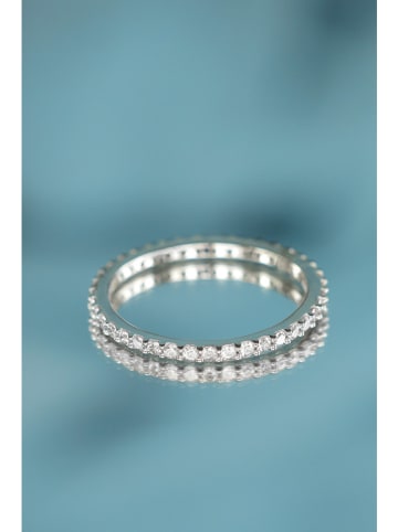 DIAMANTA Witgouden ring "Tour complet lumineux" met diamanten