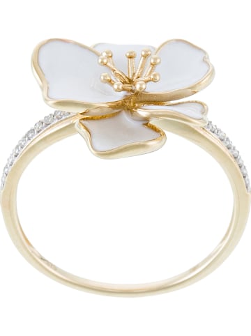 DIAMANTA Złoty pierścionek "Orchidée" z diamentami