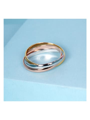 DIAMANTA Gouden/roségouden/witgouden ring "Tri or"