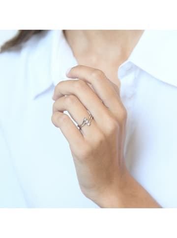 DIAMOND & CO Witgouden ring "Nous trois" met diamanten