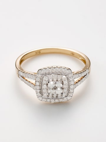 CARATELLI Gouden ring "Newcastle" met diamanten