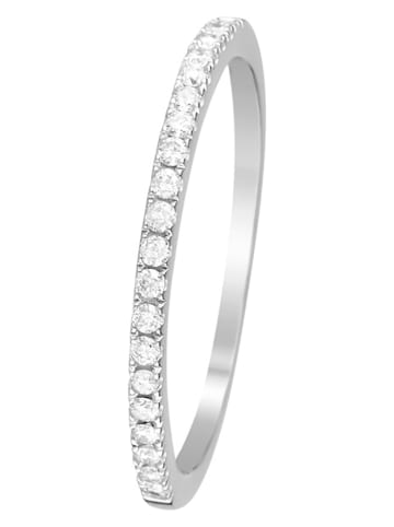 DIAMOND & CO Witgouden ring "Alliance délice" met diamanten