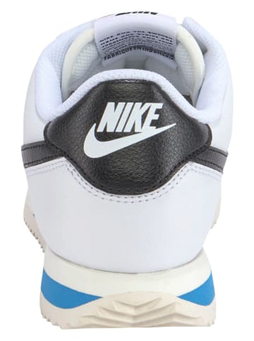 Nike Sportswear Leder-Sneakers "Cortez" in Weiß/ Schwarz/ Blau