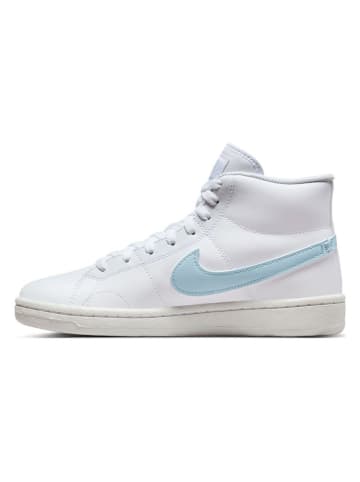 Nike Sportswear Skórzane sneakersy "Court Royale 2 Mid" w kolorze biało-błękitnym