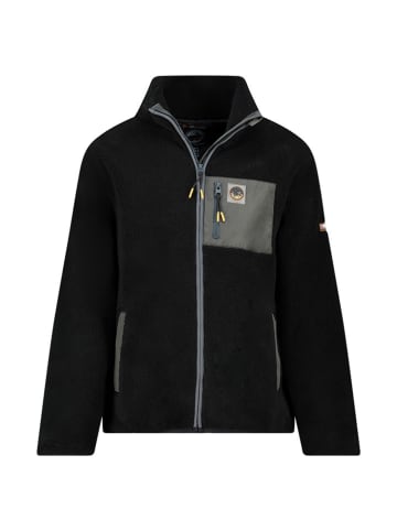 Geographical Norway Kurtka polarowa "Urock" w kolorze czarno-szarym