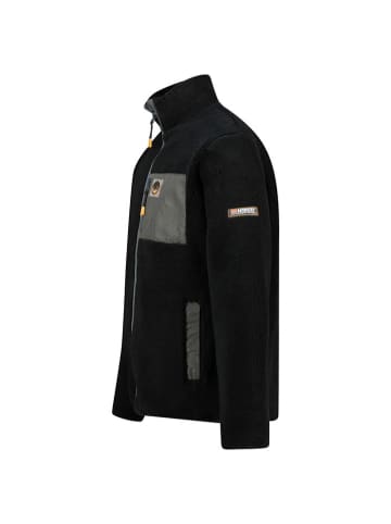 Geographical Norway Kurtka polarowa "Urock" w kolorze czarno-szarym