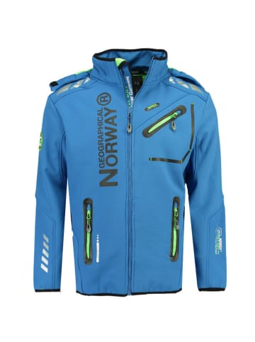 Geographical Norway Kurtka softshellowa "Royaute" w kolorze niebieskim