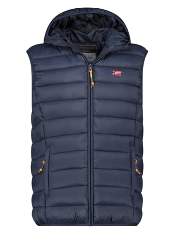 Geographical Norway Kamizelka pikowana "Vamigolor" w kolorze granatowym