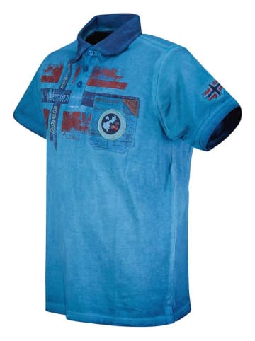 Geographical Norway Koszulka polo "Kamo" w kolorze niebieskim