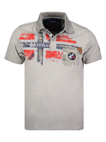 Geographical Norway Koszulka polo "Kamo" w kolorze jasnoszarym