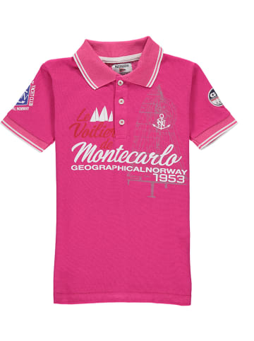 Geographical Norway Koszulka polo "Katche" w kolorze różowym