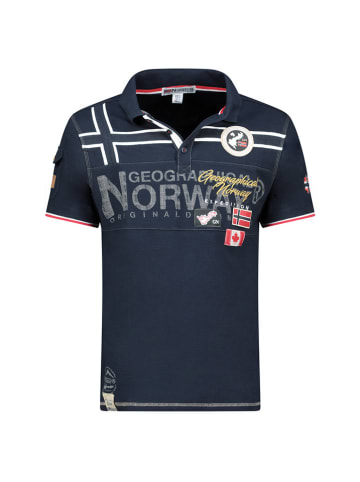 Geographical Norway Koszulka polo "Karadock" w kolorze granatowym