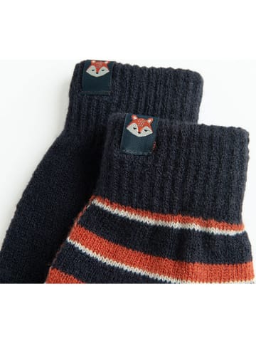 COOL CLUB 2-delige set: handschoenen donkerblauw/oranje