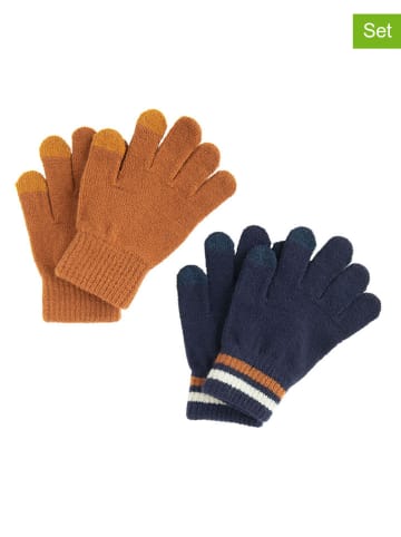 COOL CLUB 2-delige set: handschoenen lichtbruin/donkerblauw