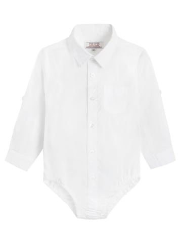 COOL CLUB Body-koszula w kolorze białym