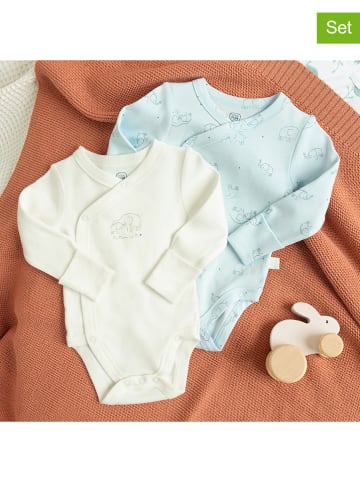 COOL CLUB 2-delige set: rompers crème/lichtblauw