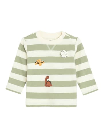 COOL CLUB Koszulka w kolorze oliwkowo-kremowym