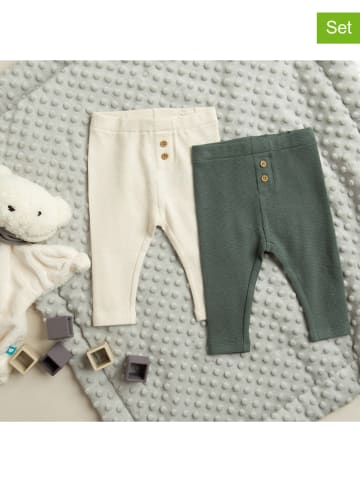 COOL CLUB 2er-Set: Leggings in Creme/ Grün