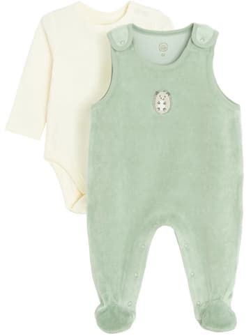 COOL CLUB 2-delige outfit crème/groen