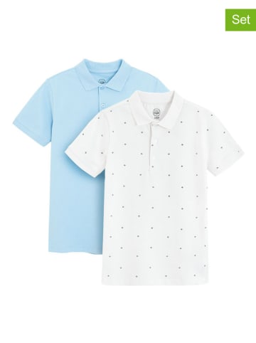 COOL CLUB Koszulki polo (2 szt.) w kolorze białym i błękitnym