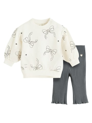 COOL CLUB 2-częściowy zestaw w kolorze antracytowo-kremowym