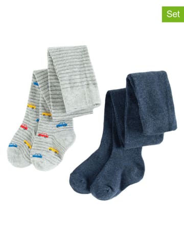 COOL CLUB 2er-Set: Strumpfhosen in Dunkelblau/ Grau