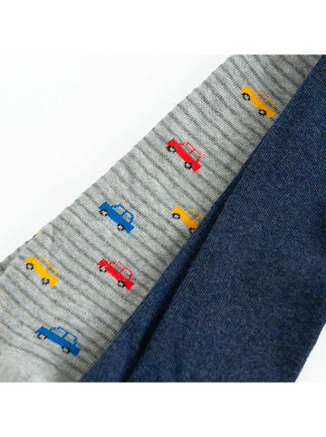 COOL CLUB Rajstopy (2 pary) w kolorze granatowym i szarym