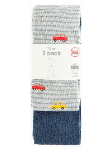COOL CLUB Rajstopy (2 pary) w kolorze granatowym i szarym