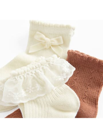 COOL CLUB Skarpety (3 pary) w kolorze kremowo-jasnobrązowym