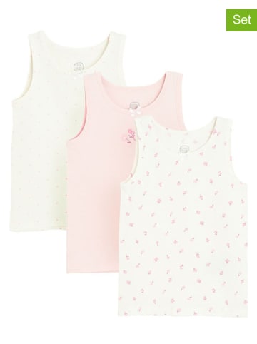 COOL CLUB 3-delige set: hemdjes crème/lichtroze