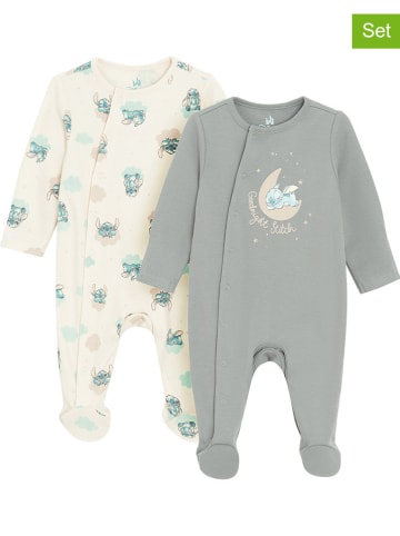 COOL CLUB Śpioszki (2 szt.) w kolorze kremowym i szarym