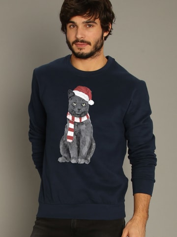 WOOOP Sweatshirts "Xmas Cat" in Dunkelblau