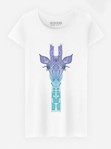 WOOOP Koszulka "Giraffe Mint" w kolorze białym