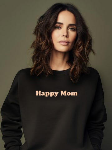 WOOOP Sweatshirt "Happy Mom" in Schwarz
